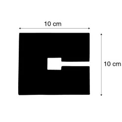 Abdeckplatte schwarz 10x10cm quadratisch für Montageplatte