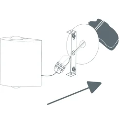 Abdeckplatte weiß RAL 9016 11cm rund für Montageplatte