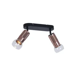 Abgerundeter Deckenstrahler Dunkelbronze 2-flammig Verstellbar - Veerle