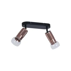 Abgerundeter Deckenstrahler Dunkelbronze 2-flammig Verstellbar - Veerle