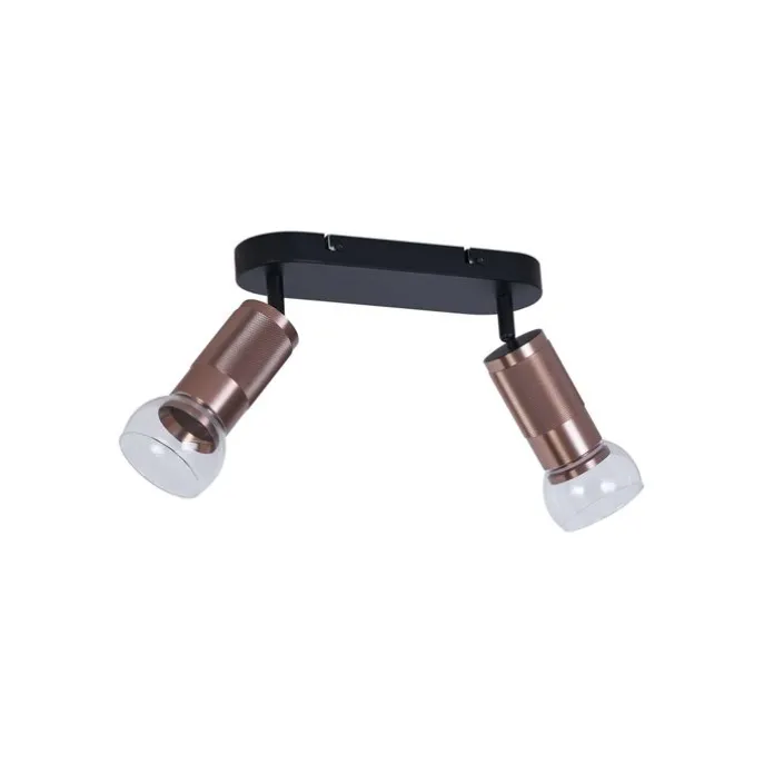 Abgerundeter Deckenstrahler Dunkelbronze 2-flammig Verstellbar - Veerle