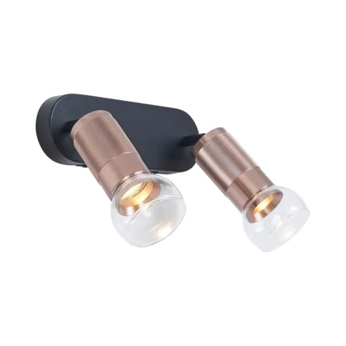 Abgerundeter Deckenstrahler Dunkelbronze 2-flammig Verstellbar - Veerle