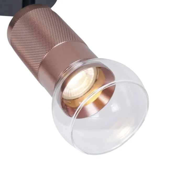 Abgerundeter Deckenstrahler Dunkelbronze 2-flammig Verstellbar - Veerle