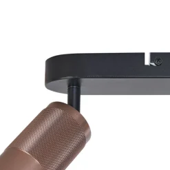 Abgerundeter Deckenstrahler Dunkelbronze 2-flammig Verstellbar - Veerle