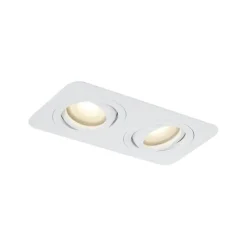 Abgerundeter Einbaustrahler Weiß GU10 50mm Dreh- und Kippbar IP44 2-Licht - Alberto