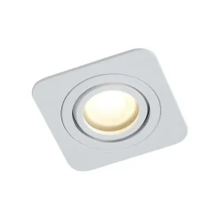 Abgerundeter Einbaustrahler Weiß GU10 50mm Dreh- und Kippbar IP44 - Alberto