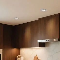 Abgerundeter Einbaustrahler Weiß GU10 50mm Dreh- und Kippbar IP44 - Alberto