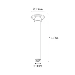 Abhängung für Stromschiene weiß 10,6 cm 1-phasig - Iconic Slimline