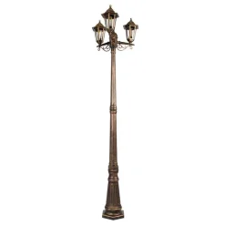 Antike Außenlaterne gold 3-flammig IP44 - New Haven