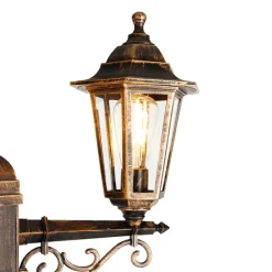 Antike Außenlaterne gold 3-flammig IP44 - New Haven