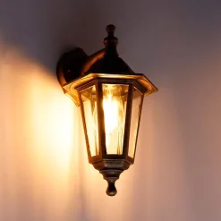 Antike Außenwandleuchte gold IP44 - New Haven