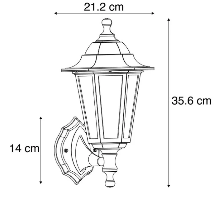 Antike Außenwandleuchte gold IP44 - New Haven