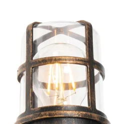 Antike Außenwandleuchte gold IP54 mit Bewegungssensor - Kiki