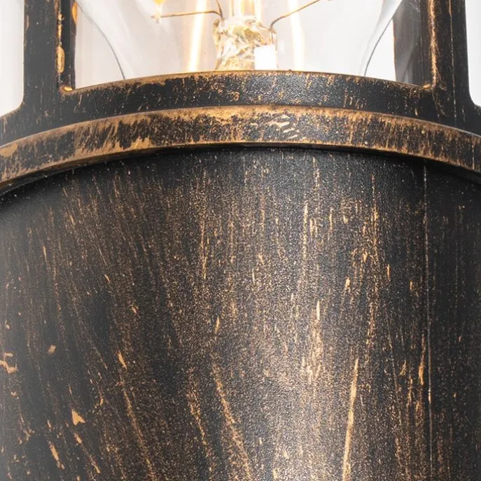 Antike Außenwandleuchte gold IP54 mit Bewegungssensor - Kiki