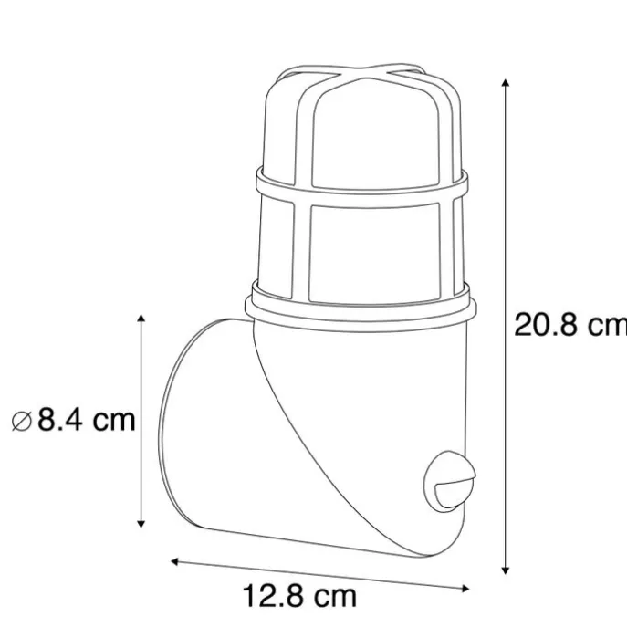 Antike Außenwandleuchte gold IP54 mit Bewegungssensor - Kiki