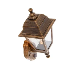 Antike Wandleuchte Gold IP44 mit Bewegungsmelder - Capital