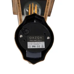 Antike Wandleuchte Gold IP44 mit Bewegungsmelder - Capital