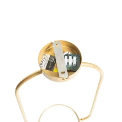 Art Deco Deckenlampe Gold mit weißem Glas - Isabella