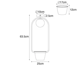 Art Deco Deckenlampe Gold mit weißem Glas - Isabella