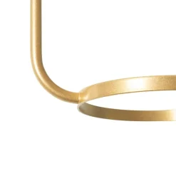 Art Deco Deckenlampe Gold mit weißem Glas - Isabella