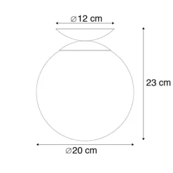 Art Deco Deckenlampe Messing mit rosa Glas - Pallon