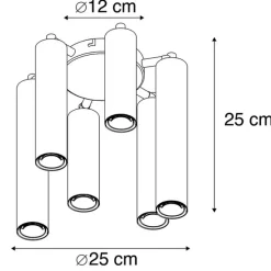 Art Deco Deckenleuchte Gold 6-flammig -Tubi