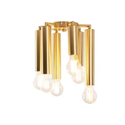 Art Deco Deckenleuchte Gold 6-flammig -Tubi