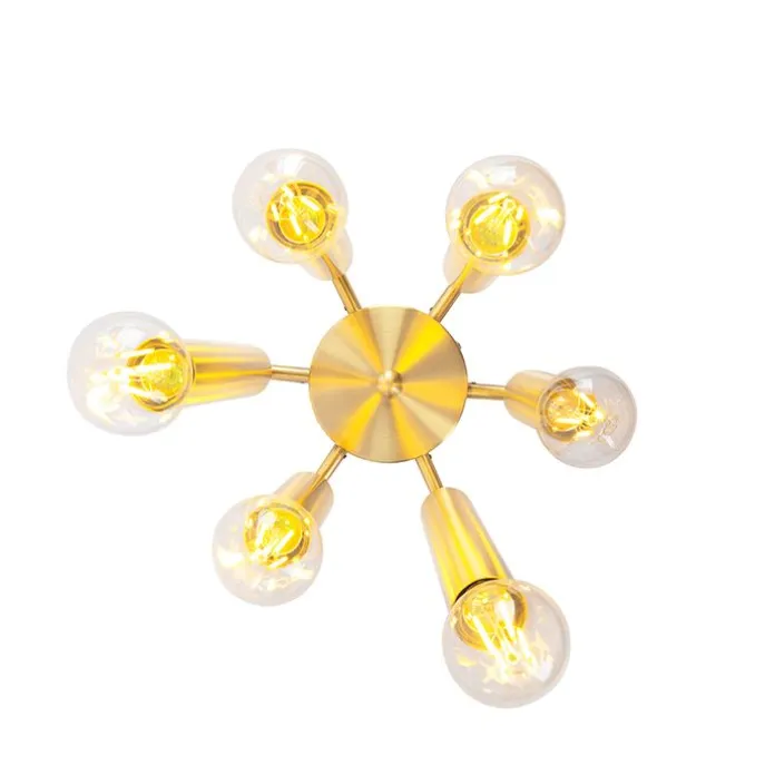 Art Deco Deckenleuchte Gold 6-flammig -Tubi