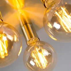 Art Deco Deckenleuchte gold rund - Facil 3