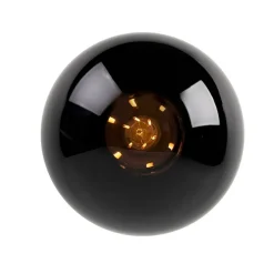 Art Deco Deckenleuchte Messing mit schwarzem Glas - Pallon