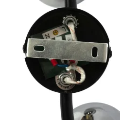 Art Deco Deckenleuchte schwarz mit Rauchglas 2-Licht - Vidro