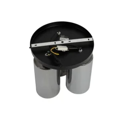 Art Deco Deckenleuchte schwarz mit Rauchglas 3-flammig - Laura