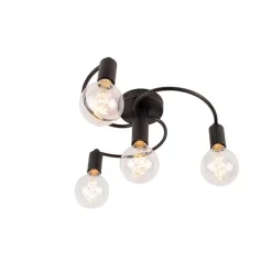 Art Deco Deckenleuchte schwarz 4-flammig - Facil