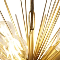 Art Deco Hängelampe Gold 6-Licht - Besen