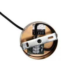 Art Deco Hängelampe Messing mit ozeanblauem Glas 33 cm - Pallon