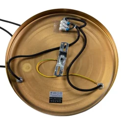 Art Deco Hängelampe Messing mit schwarzem Glas 3-Lichter - Pallon