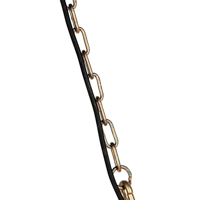 Art Deco Hängelampe mit Kristallen / Gold 50 cm - Kasbah