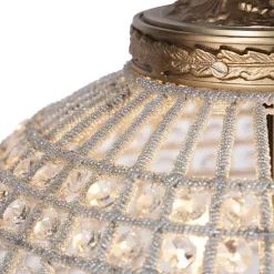 Art Deco Hängelampe mit Kristallen / Gold 50 cm - Kasbah