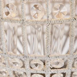 Art Deco Hängelampe mit Kristallen / Gold 50 cm - Kasbah