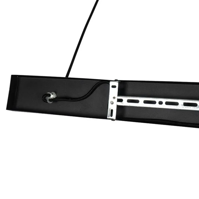 Art Deco Hängelampe schwarz mit Rauchglas 3-Licht - Pallon Mezzi