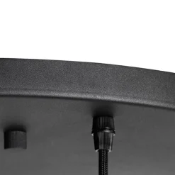 Art Deco Hängelampe schwarz mit Goldglas 7-flammig - Pallon