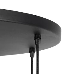 Art Deco Hängelampe schwarz mit Goldglas 7-flammig - Pallon