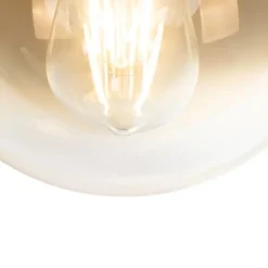 Art Deco Hängelampe schwarz mit gold länglich 3-flammig - Pallon