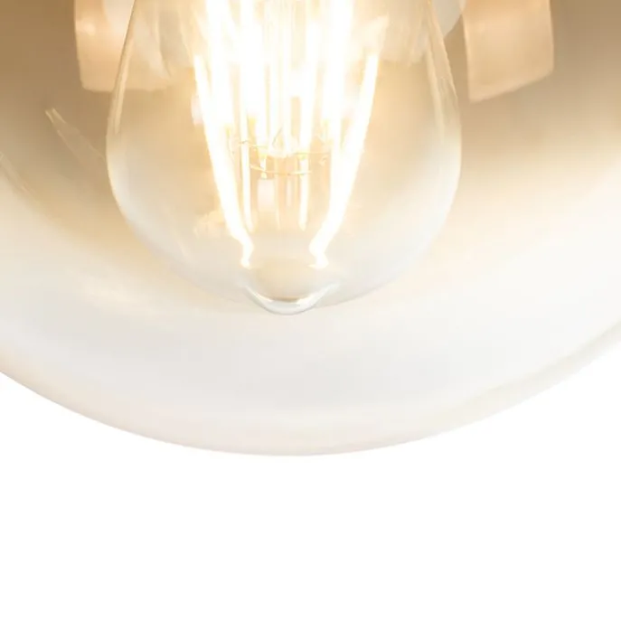 Art Deco Hängelampe schwarz mit gold länglich 3-flammig - Pallon