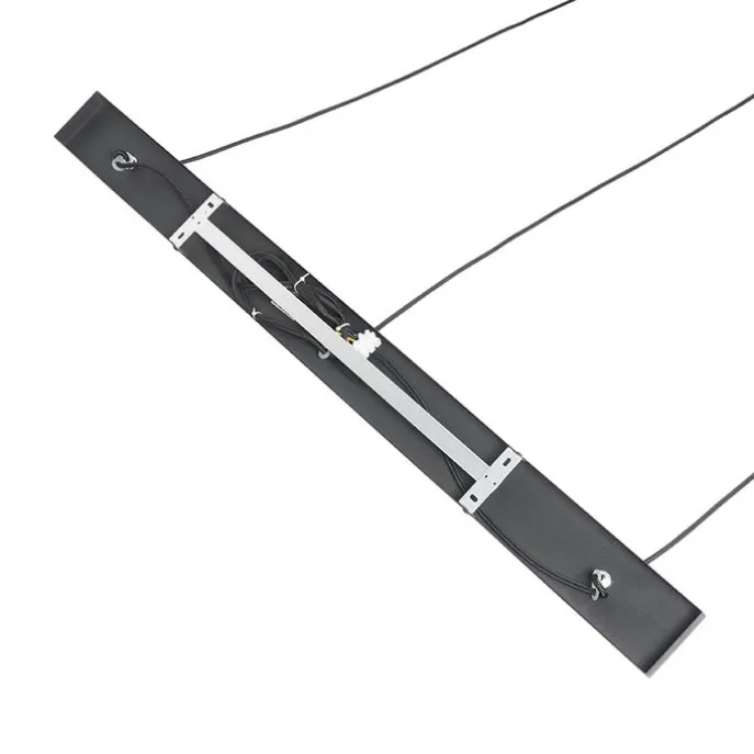 Art Deco Hängelampe schwarz mit gold länglich 3-flammig - Pallon