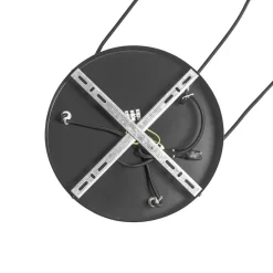 Art Deco Hängelampe schwarz 3-flammig mit Rauchglas - Busa