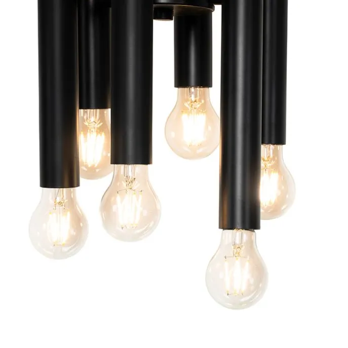 Art Deco Hängelampe schwarz 12-flammig - Tubi