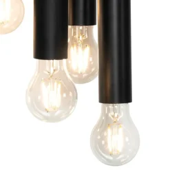 Art Deco Hängelampe schwarz 12-flammig - Tubi