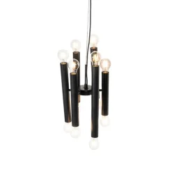 Art Deco Hängelampe schwarz 12-flammig - Tubi