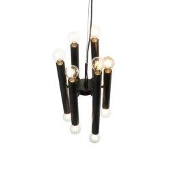 Art Deco Hängelampe schwarz 12-flammig - Tubi